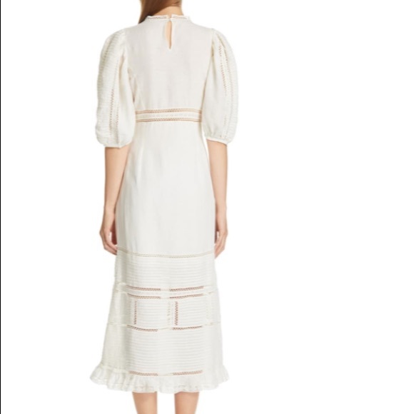 🦋 SEA NY poppy pintuck midi dress 6 - Picture 7 of 8